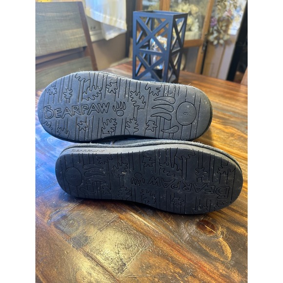 Bearpaw Boshie Womens Charcoal Grey Suede Knit Back Buckle Winter Boots Size 9 - Picture 15 of 15